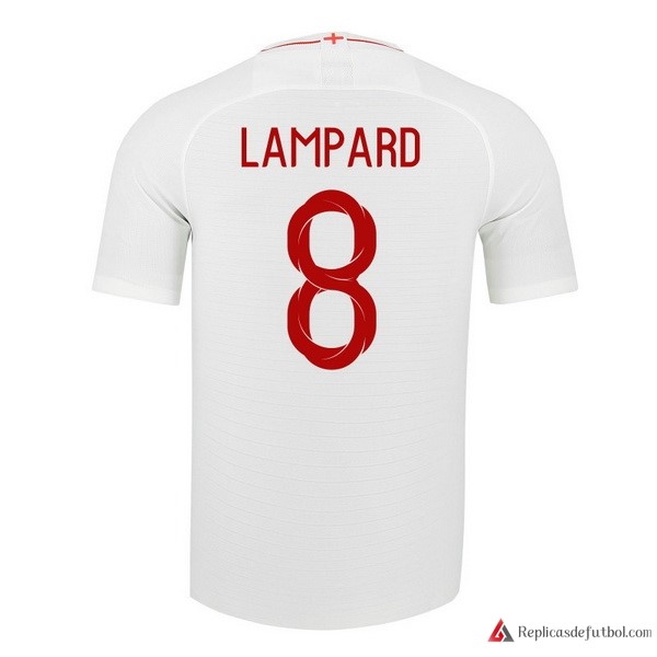 Camiseta Seleccion Inglaterra Primera equipación Lampard 2018 Blanco